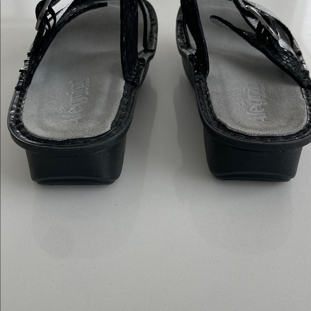 ALEGRIA •  Women's Black Strappy Sandals • 37 - Picture 9 of 13